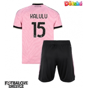 Juventus Pierre Kalulu #15 Dětské Venkovní dres komplet 2026-27 Krátký Rukáv (+ trenýrky)